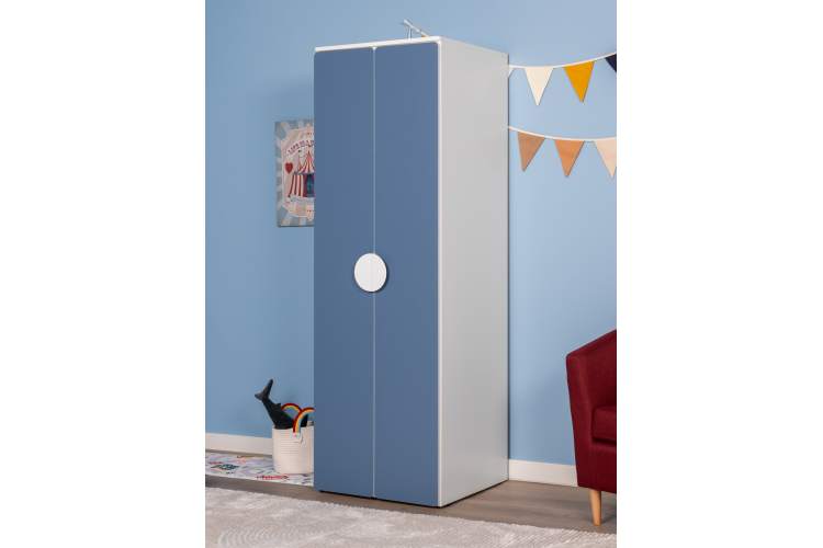 СТУВА / ПИКСИ шкаф распашной с 2 дверьми и полкой 60x57x183, озорной василек-4