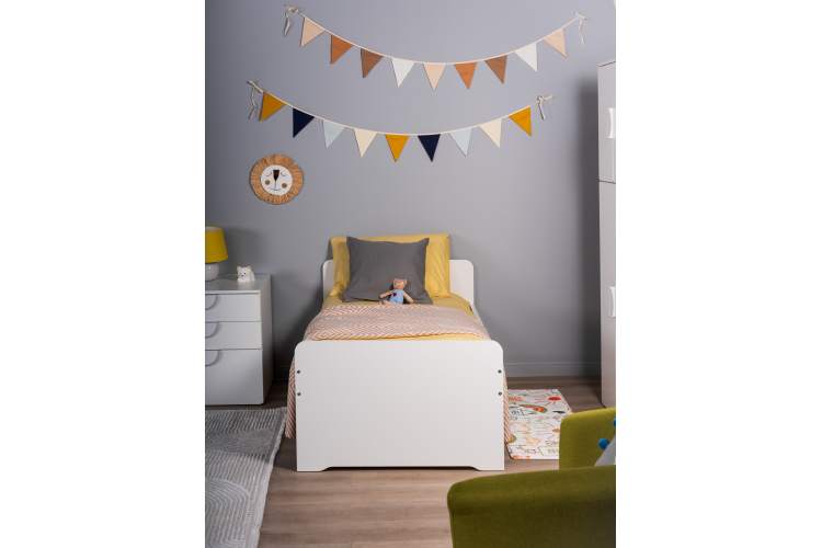 Детская кровать с бортиком 80x160, робкий подснежник СТУВА / ПИКСИ-4