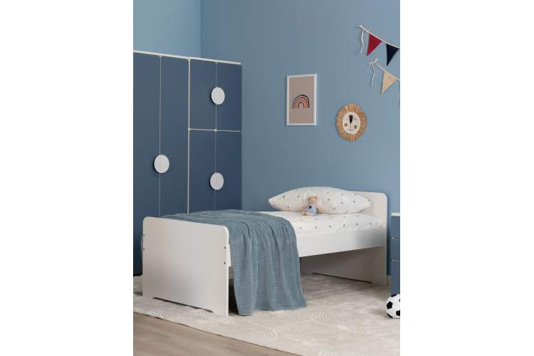 Детская кровать с бортиком 80x160, робкий подснежник СТУВА / ПИКСИ-7