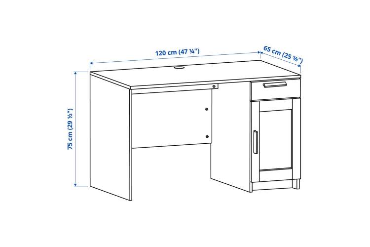 Письменный стол БРИМНЭС / BRIMNES белый, IKEA-2