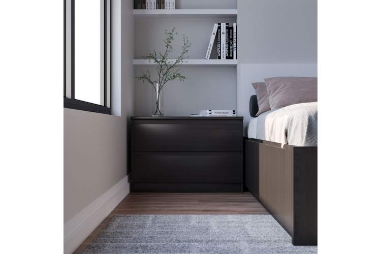 9.05.02.020.5 MALTA комод 2 ящика без доводчиков 80х54 Дуб Венге RU-3