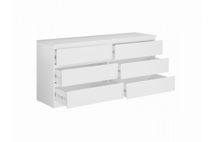 9.05.02.060.1 MALTA комод 6 ящиков без доводчиков 160х76 белый RU-1