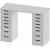 Стол письменный ALEX Ингар белый, 140x75, с двумя высокими тумбами