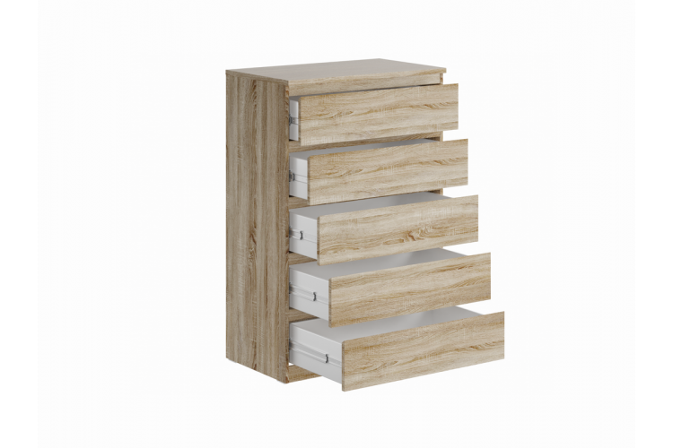 9.05.02.090.3 MALTA комод 5 ящиков без доводчиков 80х121 сонома RU-1