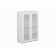 Тумба СИРИУС с двумя стеклянными дверьми, цвет белый