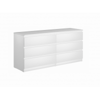 9.05.02.060.1 MALTA комод 6 ящиков без доводчиков 160х76 белый RU