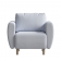 Кресло для отдыха Тулисия пастельно-голубой, ткань рогожка