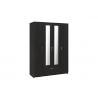 BRIMNES / СИРИУС шкаф четырёхдверный с одним выдвижным ящиком и двумя зеркалами, цвет Дуб Венге