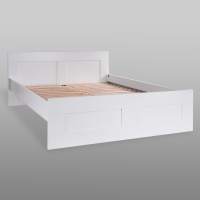 Кровать СИРИУС двухспальная с ортопедическим основанием 160х200, цвет белый