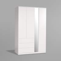 S01217 Варма Стор 144 шкаф распашной с зеркалом 222х144х57, белый