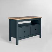 2.08.03.080.16 САГА тумба 2 ящика темно-бирюзовая/ясень RU