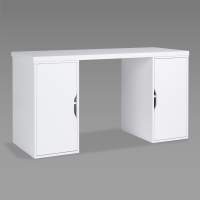 S01569 ИНГАР 2/ДВ/ДВ стол письменный 140x75x55, белый