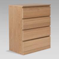 МАЛЬМ / VARMA Прайм комод ИКЕА / IKEA 4 80x100x48 шпон дуб беленый