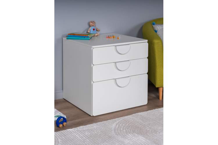 СТУВА / ПИКСИ комод 3 ящика 60x57x63, робкий подснежник-4
