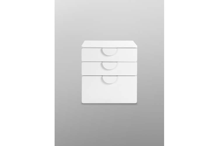 СТУВА / ПИКСИ комод 3 ящика 60x57x63, робкий подснежник-1