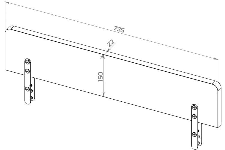 Бортик для детской кровати 73,5х15х2,2, робкий подснежник СТУВА / ПИКСИ-2