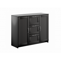 BRIMNES / СИРИУС тумба двухдверная с тремя ящиками, цвет Дуб Венге