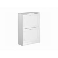 BRIMNES / СИРИУС обувница с двумя откидными полками для обуви, цвет белый