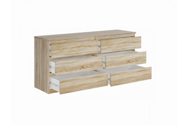 9.05.02.060.3 MALTA комод 6 ящиков без доводчиков 160х76 сонома RU-1