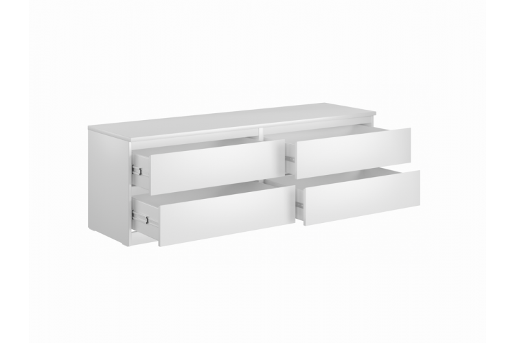 9.05.02.030.1 MALTA комод 4 ящика без доводчиков 160х54 белый RU-1