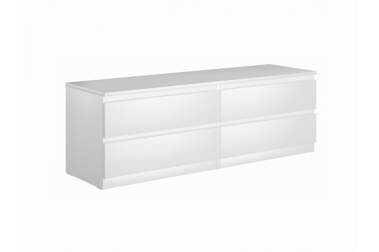 9.05.02.030.1 MALTA комод 4 ящика без доводчиков 160х54 белый RU