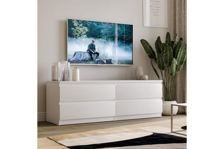 9.05.02.030.1 MALTA комод 4 ящика без доводчиков 160х54 белый RU-3