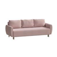 Диван-кровать Груннарп / Тулисия светло-розовый, ткань рогожка, ИКЕА