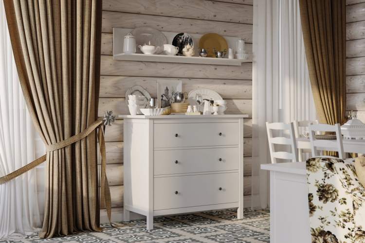 Комод 03 «Кантри» арт.410145002300 /Белый лак/-3