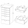 Комод СТУВА / ПИКСИ 6 ящиков 60x57x123, робкий подснежник
