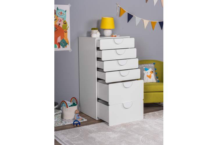 Комод СТУВА / ПИКСИ 6 ящиков 60x57x123, робкий подснежник-5