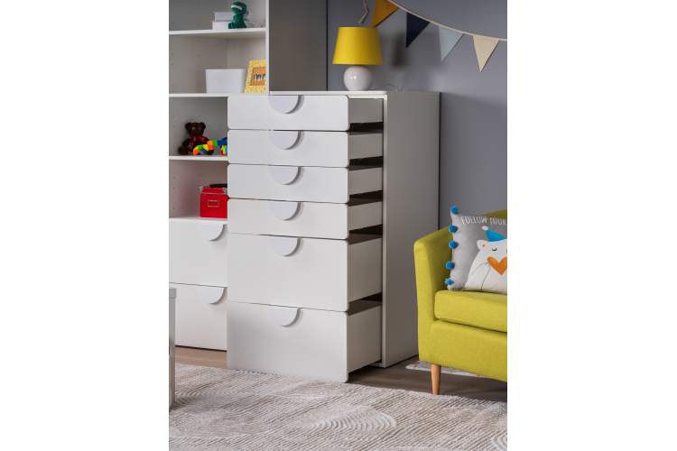 Комод СТУВА / ПИКСИ 6 ящиков 60x57x123, робкий подснежник-6