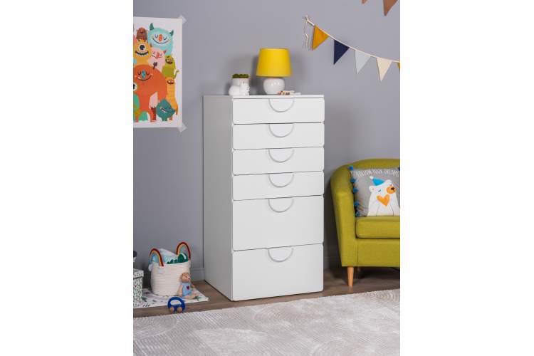 Комод СТУВА / ПИКСИ 6 ящиков 60x57x123, робкий подснежник-4