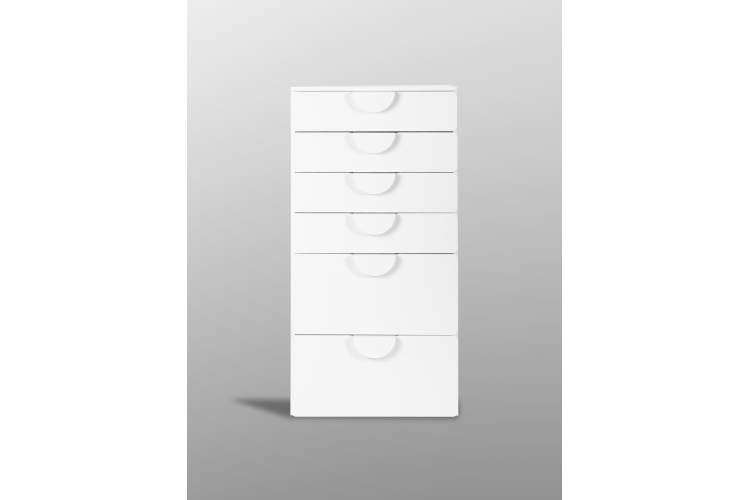 Комод СТУВА / ПИКСИ 6 ящиков 60x57x123, робкий подснежник-1