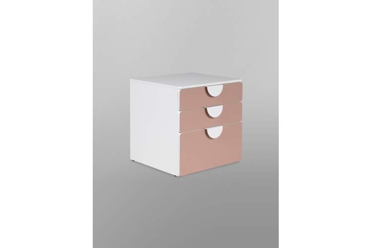 СТУВА / ПИКСИ комод 3 ящика 60x57x63, мечтательный пион