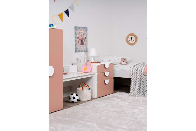 СТУВА / ПИКСИ комод 3 ящика 60x57x63, мечтательный пион-7