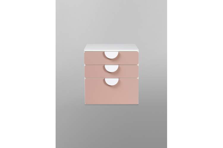 СТУВА / ПИКСИ комод 3 ящика 60x57x63, мечтательный пион-1