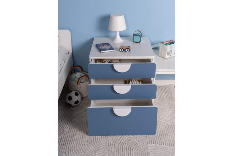 СТУВА / ПИКСИ комод 3 ящика 60x57x63, озорной василек-5