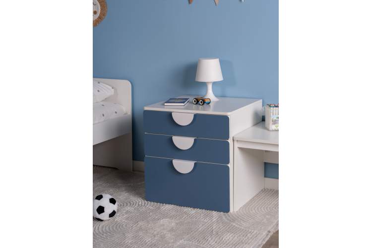 СТУВА / ПИКСИ комод 3 ящика 60x57x63, озорной василек-4