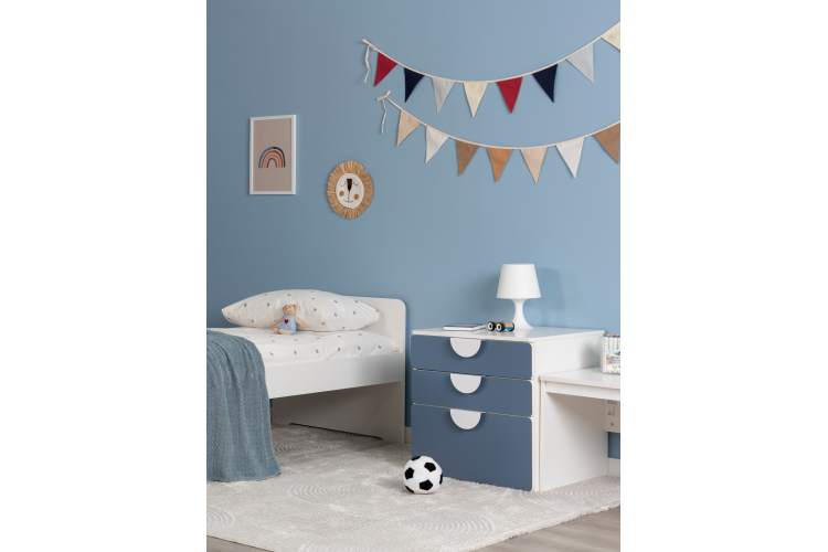 СТУВА / ПИКСИ комод 3 ящика 60x57x63, озорной василек-7