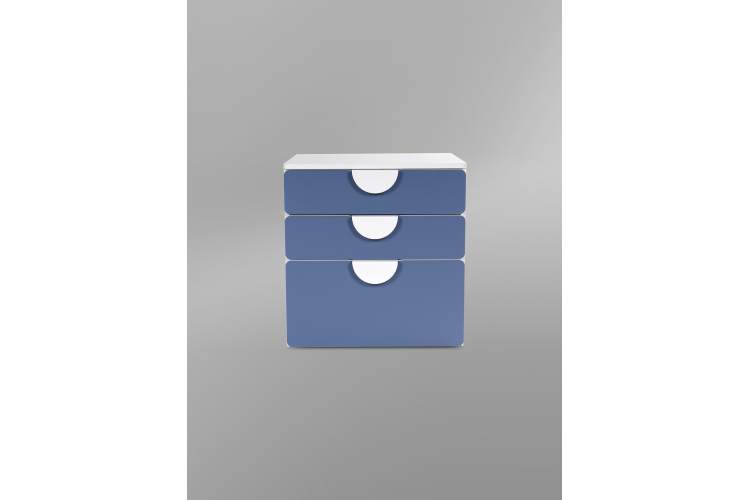 СТУВА / ПИКСИ комод 3 ящика 60x57x63, озорной василек-1