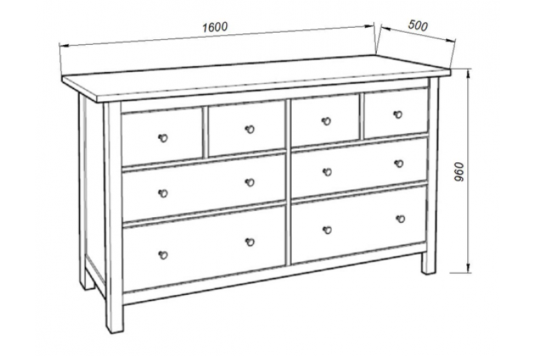 Комод 08 «Кантри» арт.410165002300 /Белый лак/-2