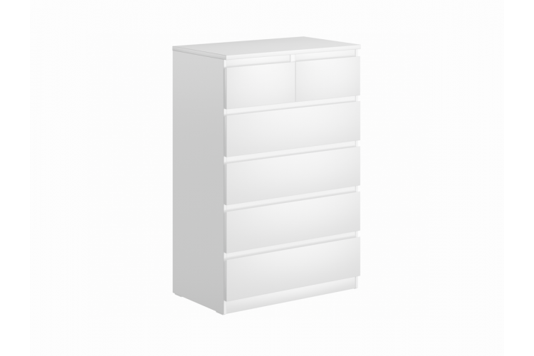 9.05.02.100.1 MALTA комод 4+2 ящика без доводчиков 80х121 белый RU