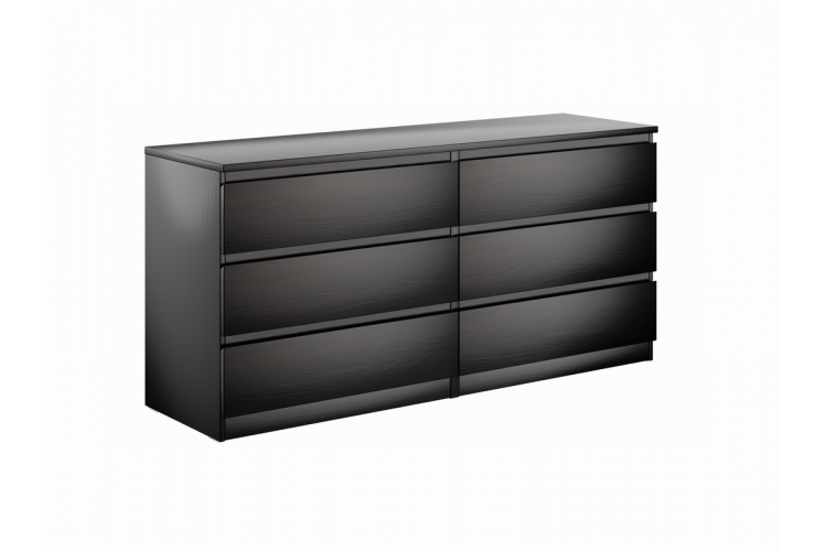 9.05.02.060.5 MALTA комод 6 ящиков без доводчиков 160х76 Дуб Венге RU