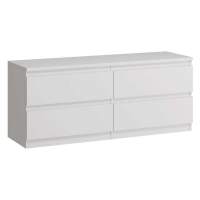 Тумба КАСТОР (KULLEN) длинная с четырьмя ящиками, цвет белый