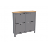 2.08.10.180.15 САГА тумба для обуви 113х108 серая/ясень 2.08.10.180.15 САГА тумба для обуви 113х108 серая/ясень