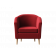 Кресло ТУЛЬСТА  бордовое, ткань рогожка