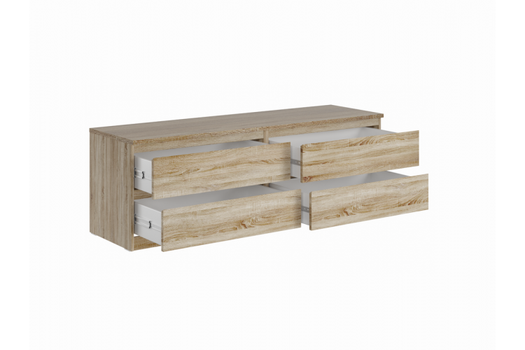 9.05.02.030.3 MALTA комод 4 ящика без доводчиков 160х54 сонома RU-1