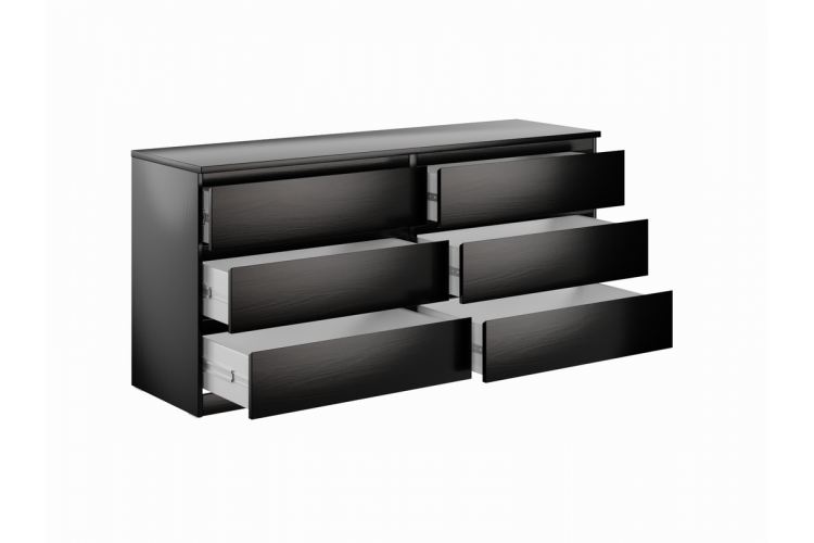 9.05.02.060.5 MALTA комод 6 ящиков без доводчиков 160х76 Дуб Венге RU-1