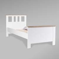 2.08.04.050.14 САГА кровать одинарная 90х200 белая/ясень