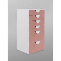 СТУВА / ПИКСИ комод 6 ящиков 60x57x123, мечтательный пион ИКЕА